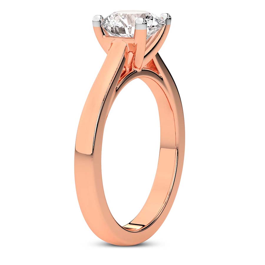 Teagan Solitaire Lab Diamond Ring top view