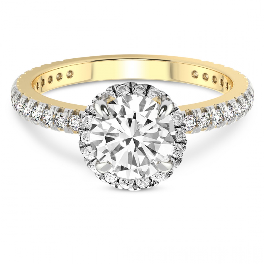 Klarissa Halo Lab Diamond Eternity Ring front view