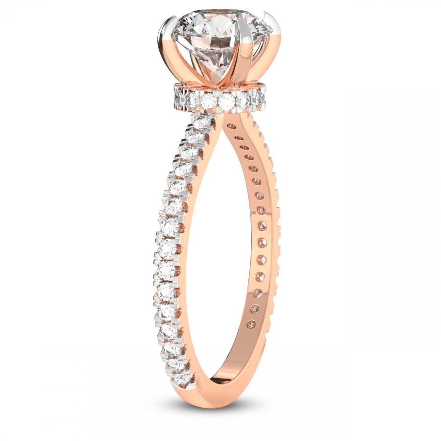 Myra Secret Halo Lab Diamond Ring top view