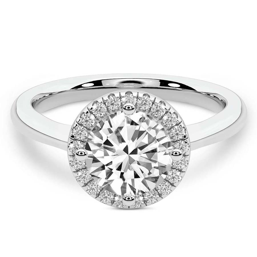 Harriet Halo Lab Diamond Ring front view