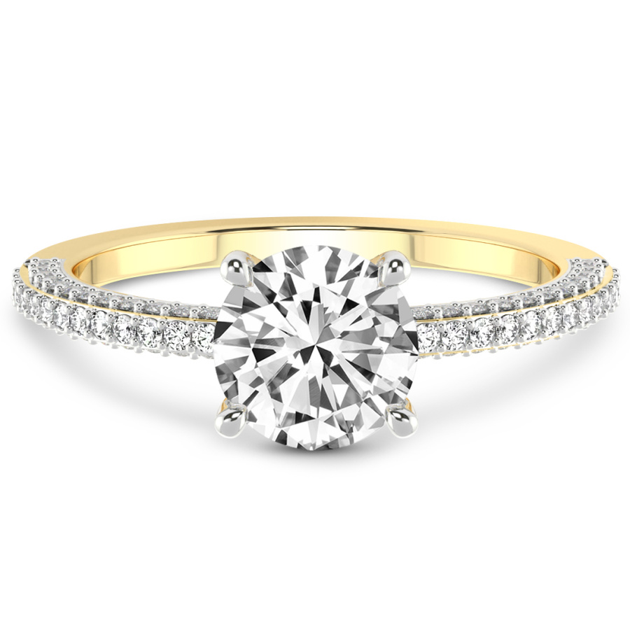 Grace Micro pavé Eternity Lab Diamond Ring front view