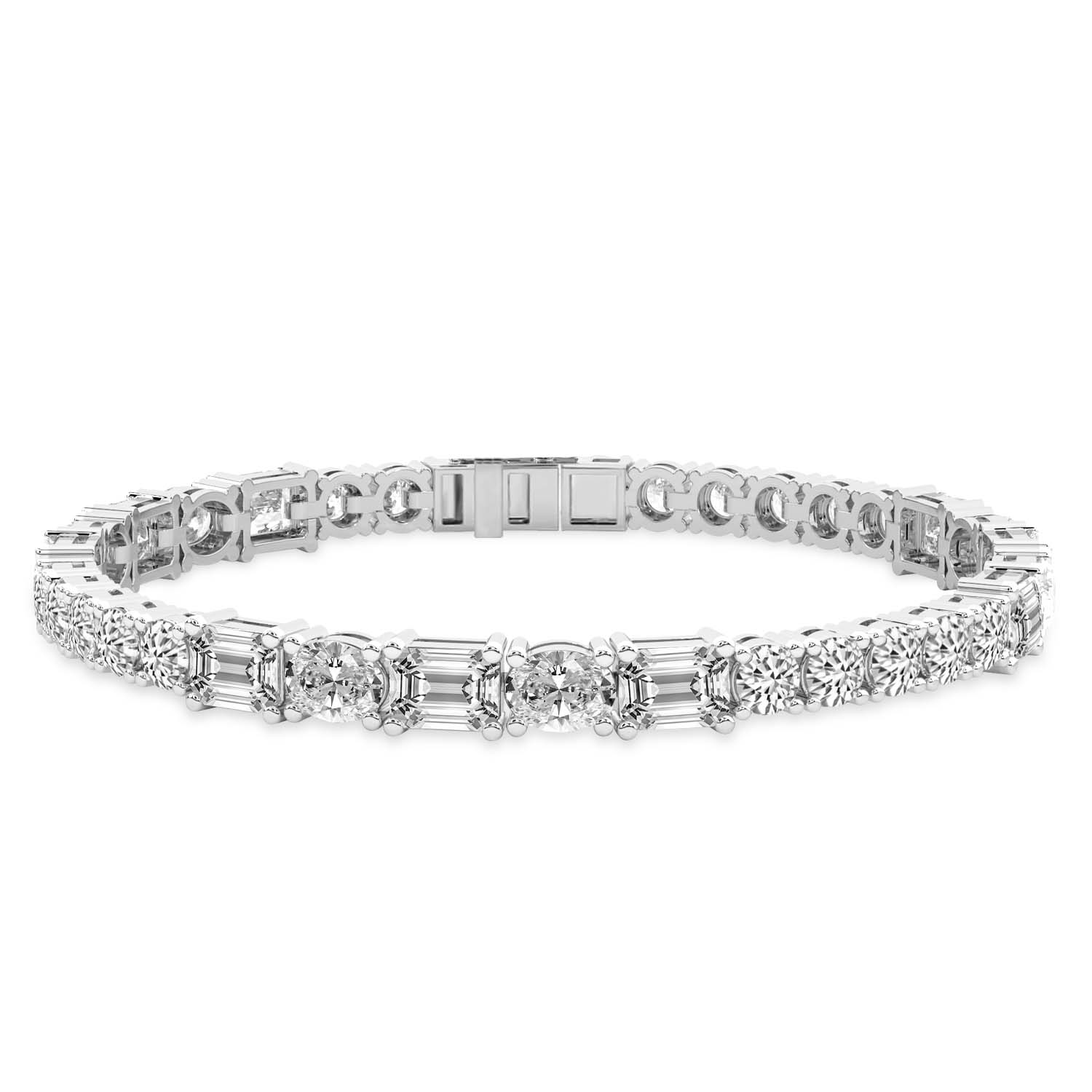 Lois Multi-Shape Lab Diamond Tennis Bracelet front view