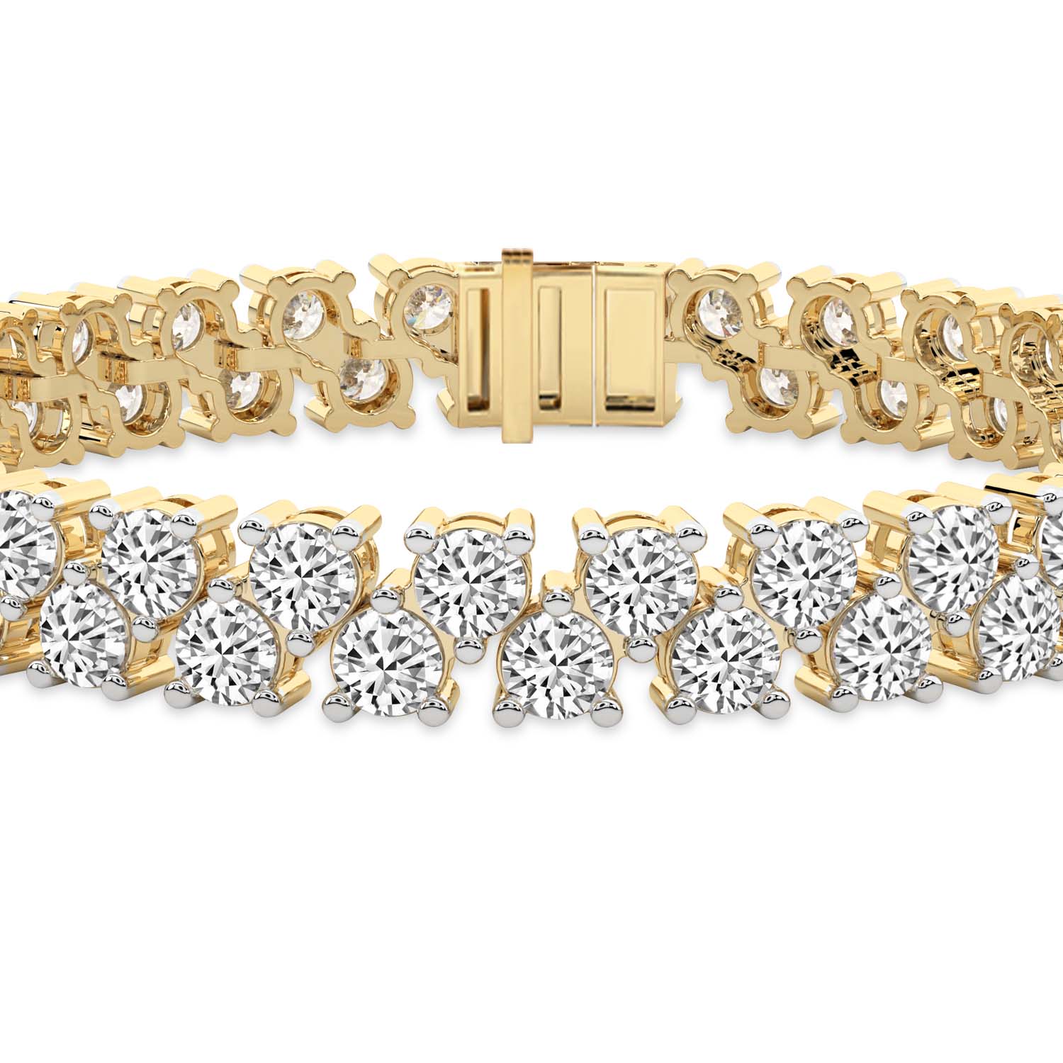 Isidora Round Double Row Lab Diamond Tennis Bracelet left view